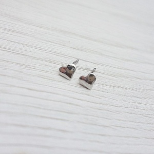 Sterling Silver Mini Heart Stud Earrings